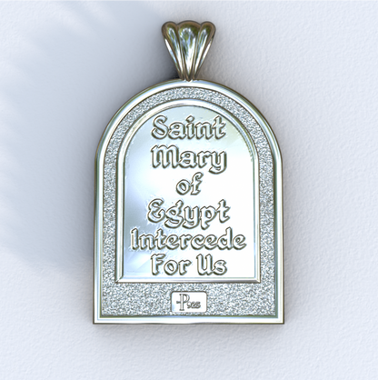 Mary of Egypt Silver Apse Pendant (Back)