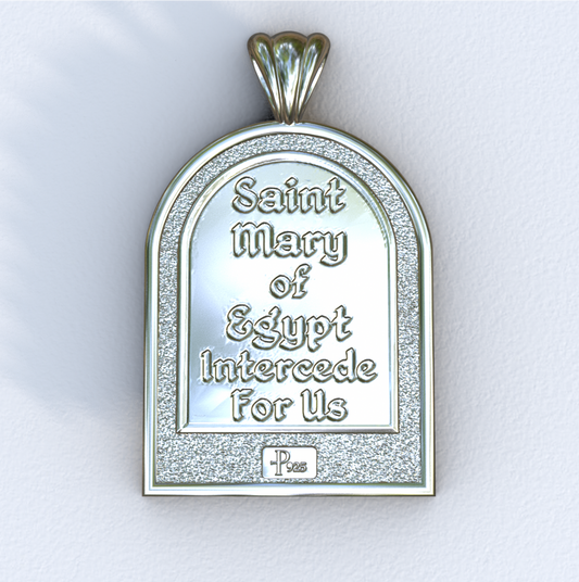 Mary of Egypt Silver Apse Pendant (Back)