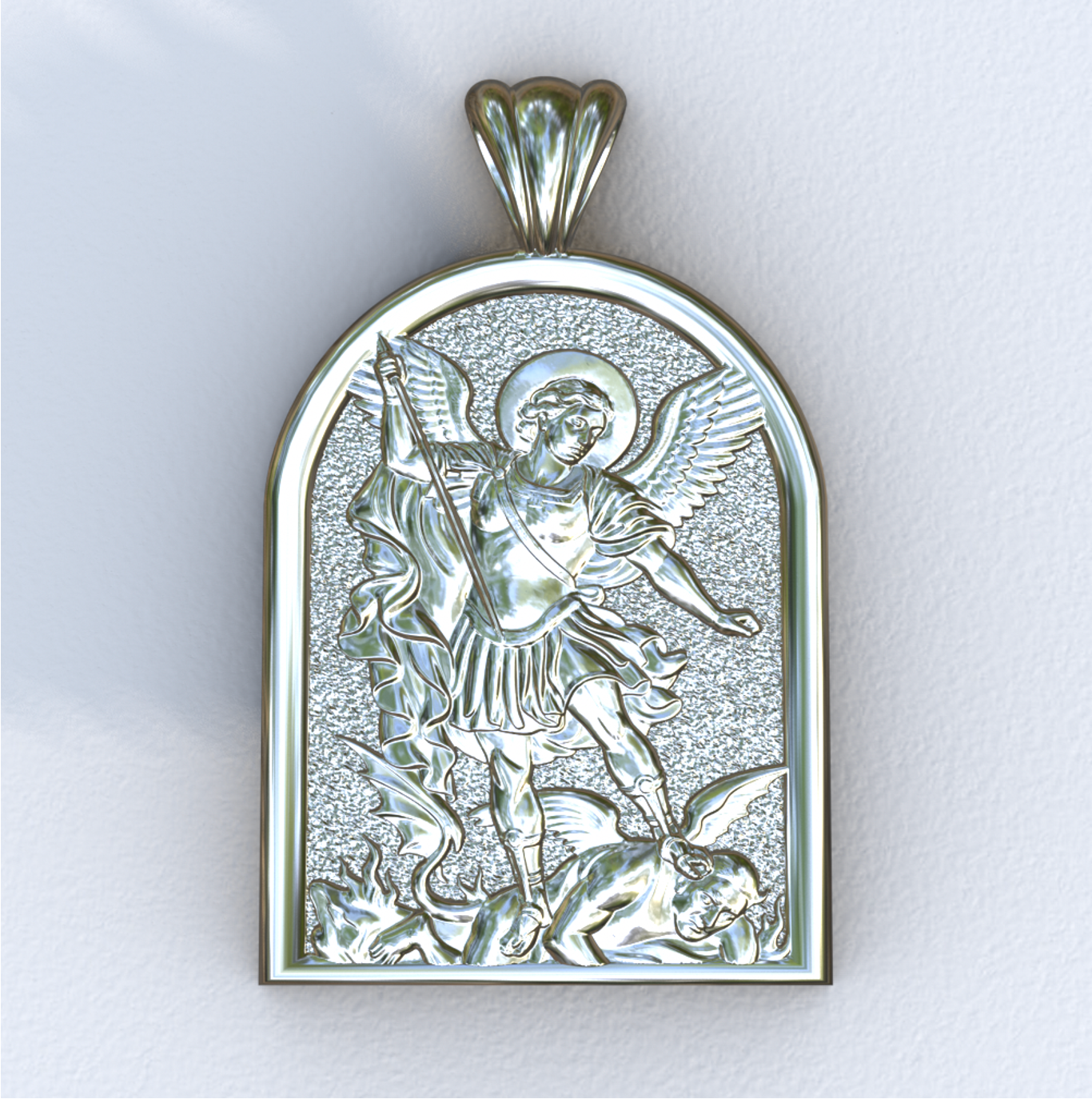 Michael the Archangel Silver Apse Pendant