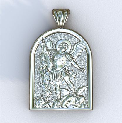 Michael the Archangel Silver Apse Pendant