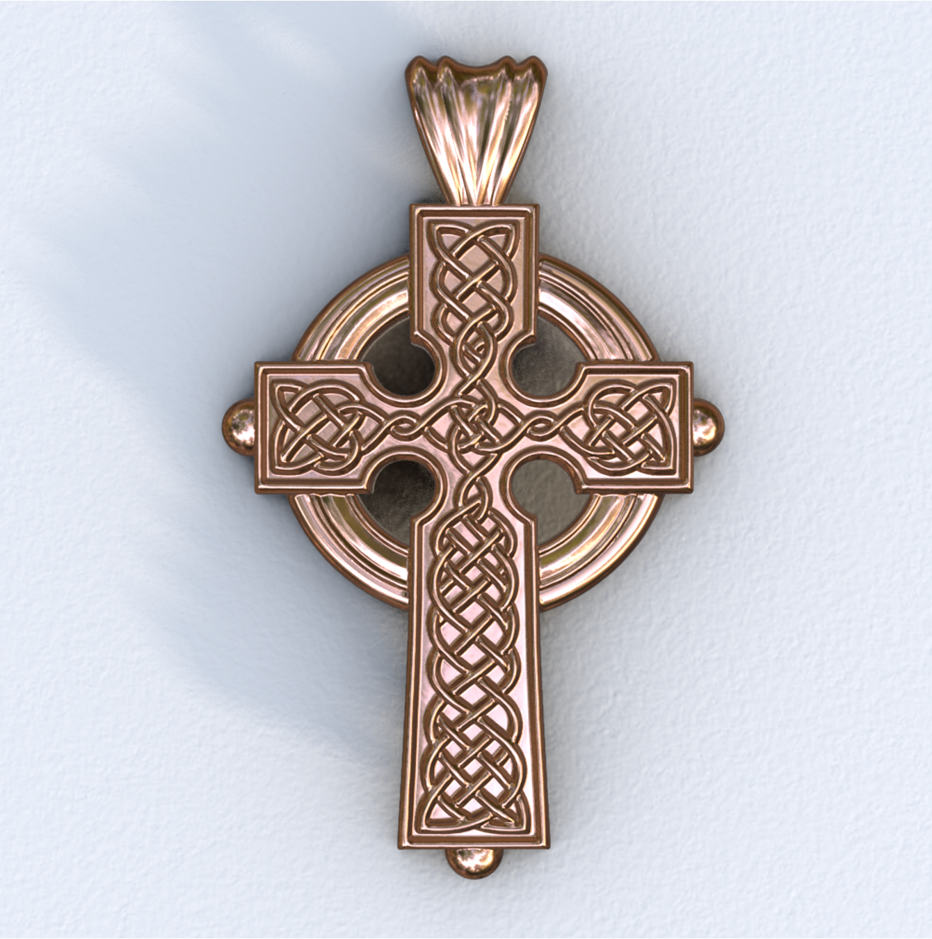  Rose Gold Celtic Cross