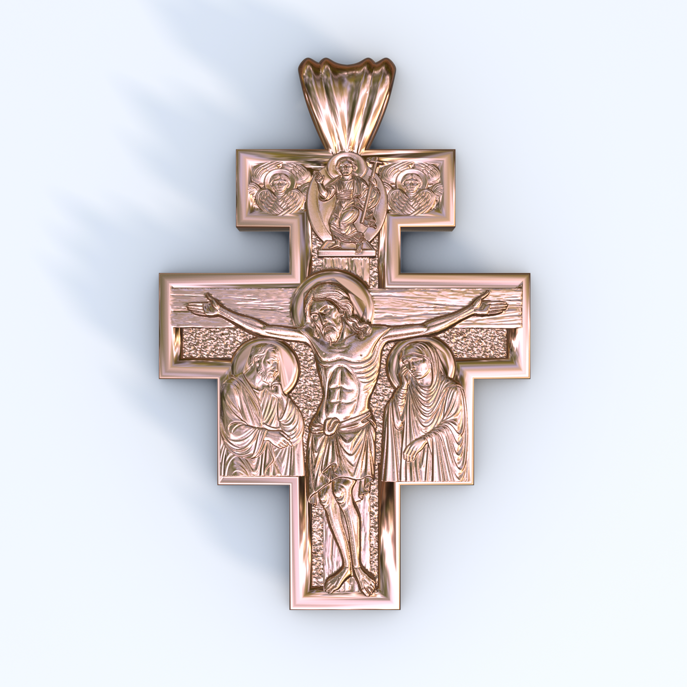 Rose Gold San Damaino Cross