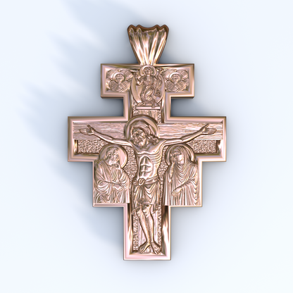 Rose Gold San Damaino Cross