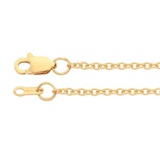Yellow Gold 1.5mm Oval Cable Chain