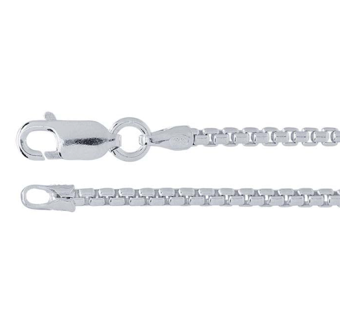 Silver Rounded Box Chain