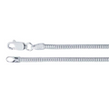 Unseamed Silver Rounded Snake Chain