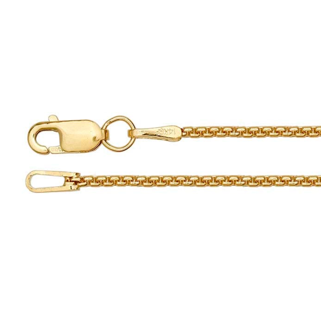 1.7mm 14/20 Yellow Gold Filled Rounded Box Chain