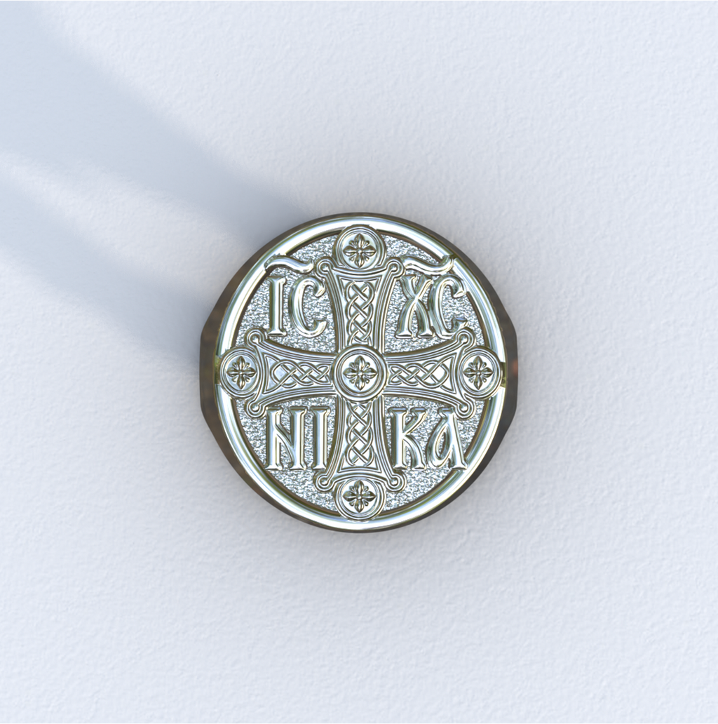 Silver IC XC NIKA Signet Ring (Front)