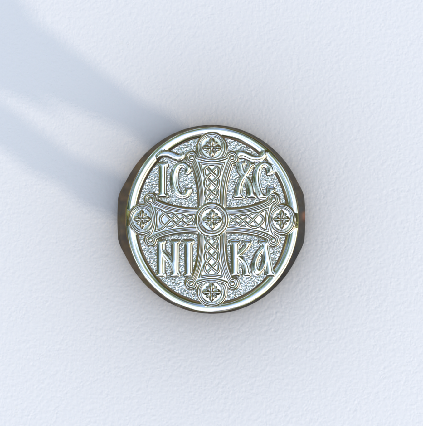 Silver IC XC NIKA Signet Ring (Front)