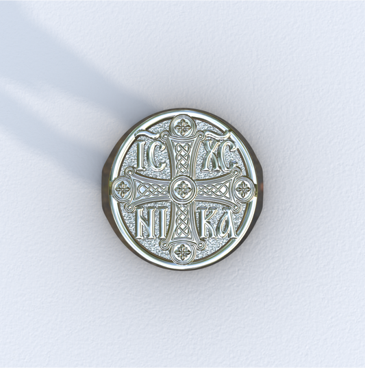 Silver IC XC NIKA Signet Ring (Front)