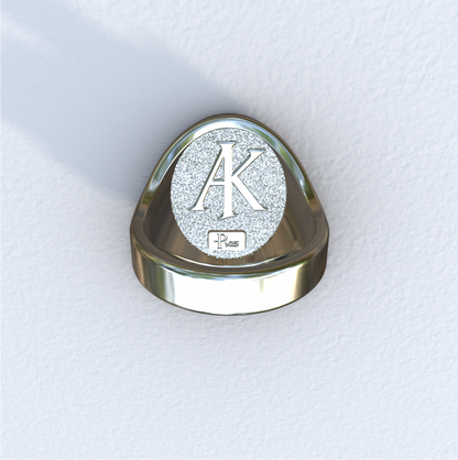 Silver Saint Catherine Signet Ring (Back)