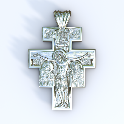 Silver or White Gold San Damaino Cross