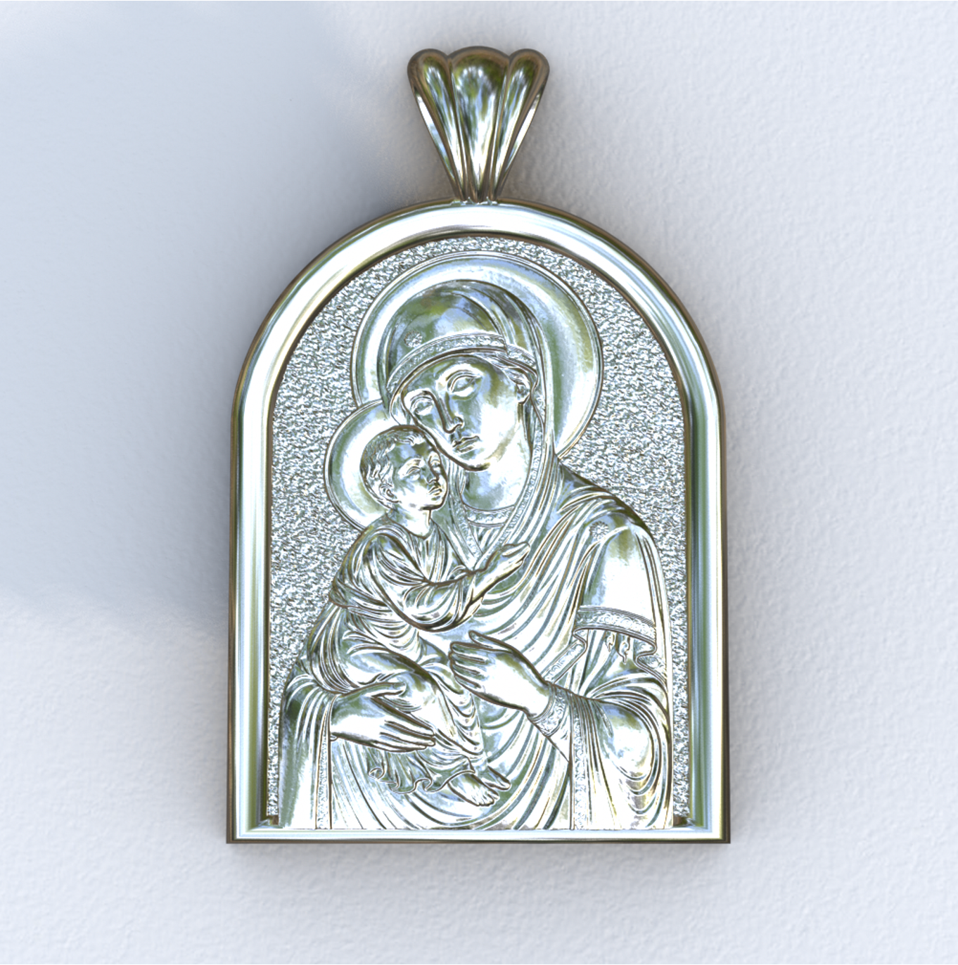 Theotokos of Vladimir Silver Apse Pendant