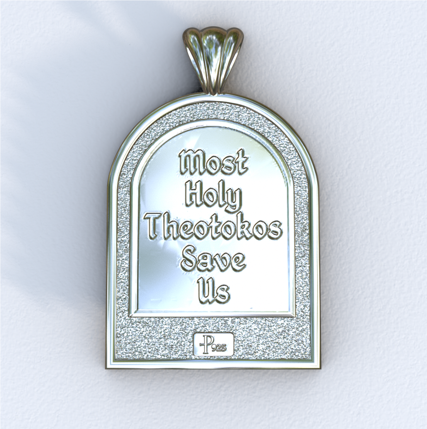 Theotokos of Vladimir Silver Apse Pendant (Back)