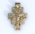 Vermeil or Yellow Gold San Damaino Cross
