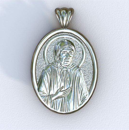 Xenia of Saint Petersburg Mandorla Silver Pendant
