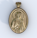 Xenia of Saint Petersburg Mandorla Yellow Gold Pendant