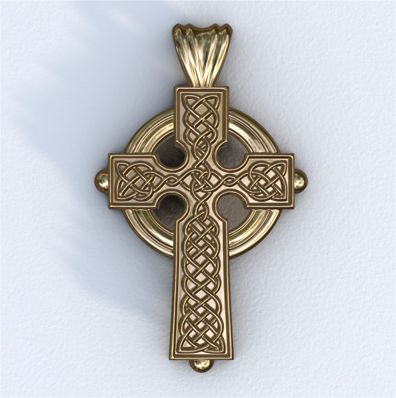  Yellow Gold Celtic Cross