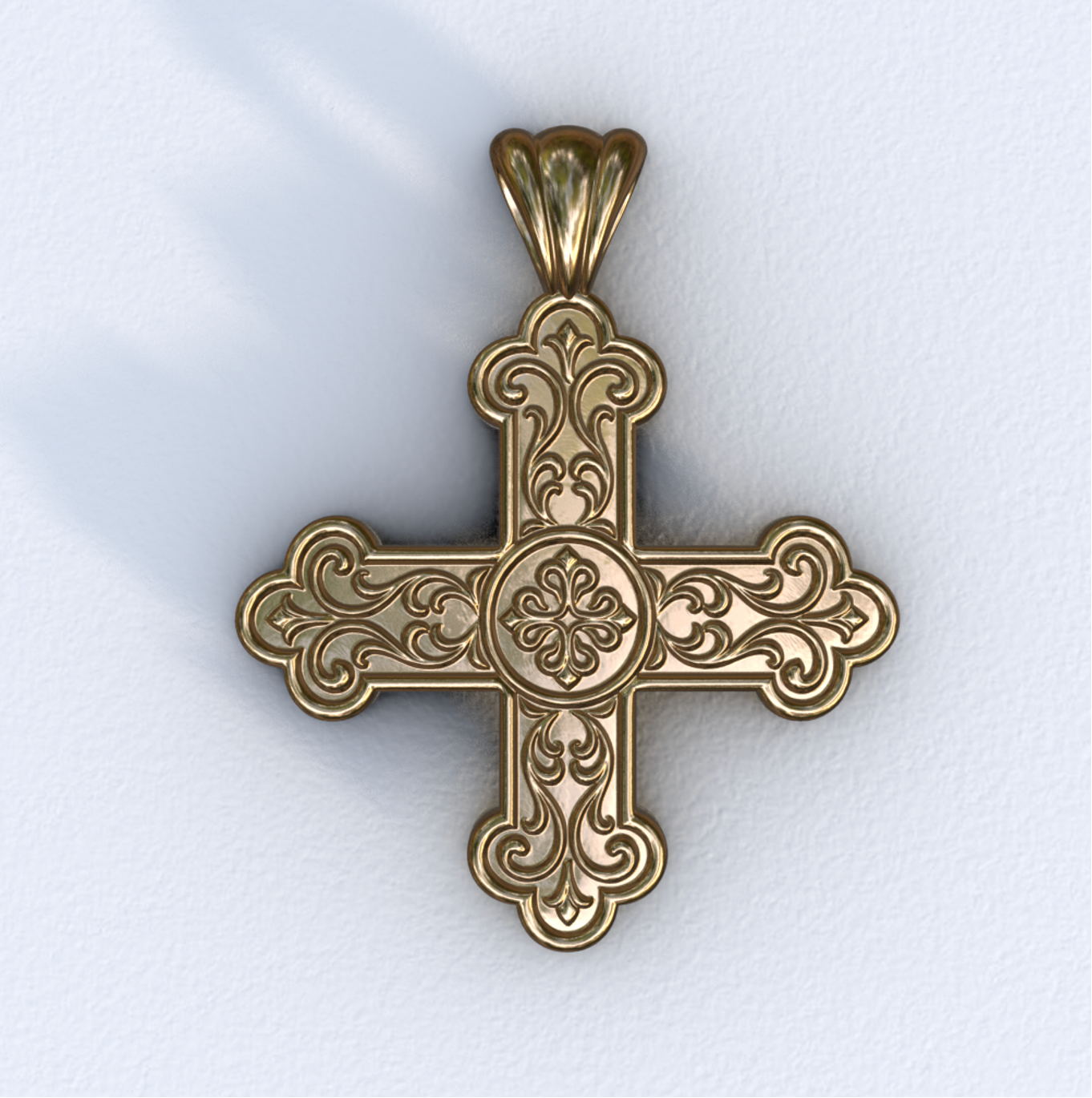 Yellow Gold Greek Cross