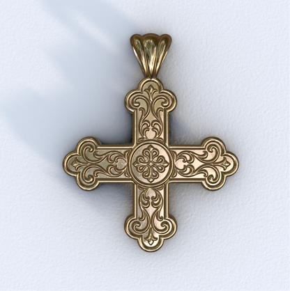 Yellow Gold Greek Cross