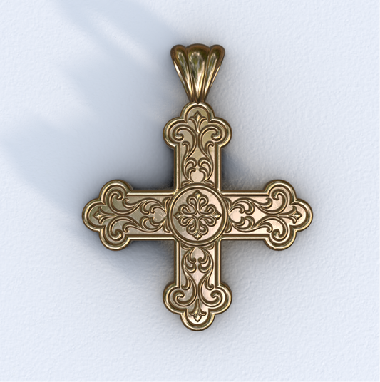 Yellow Gold Greek Cross