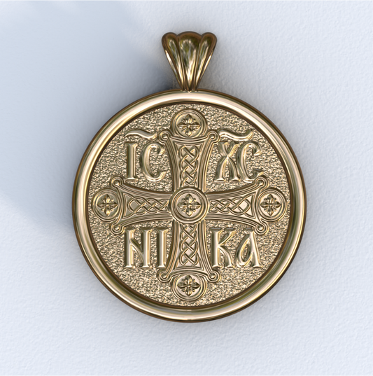 Yellow Gold ICXC NIKA Pendant