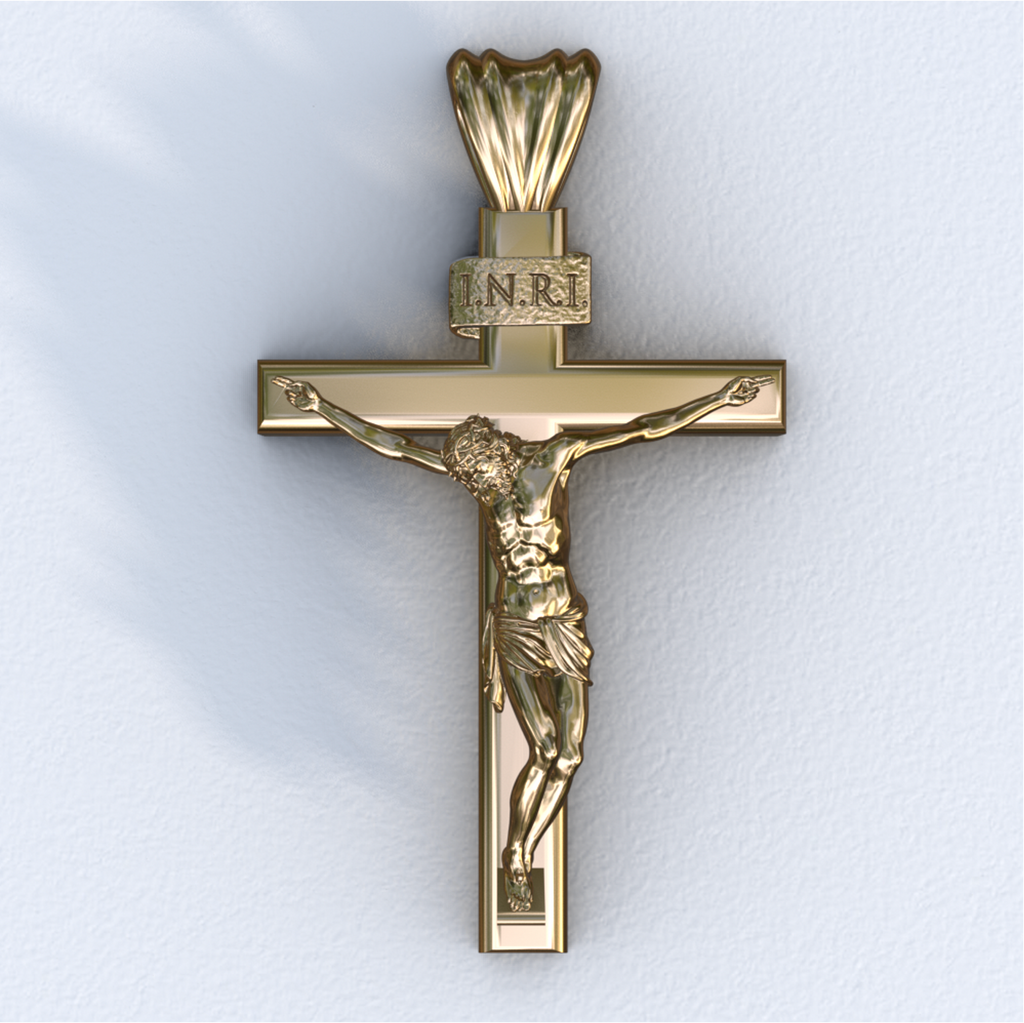 Yellow Siena Crucifix