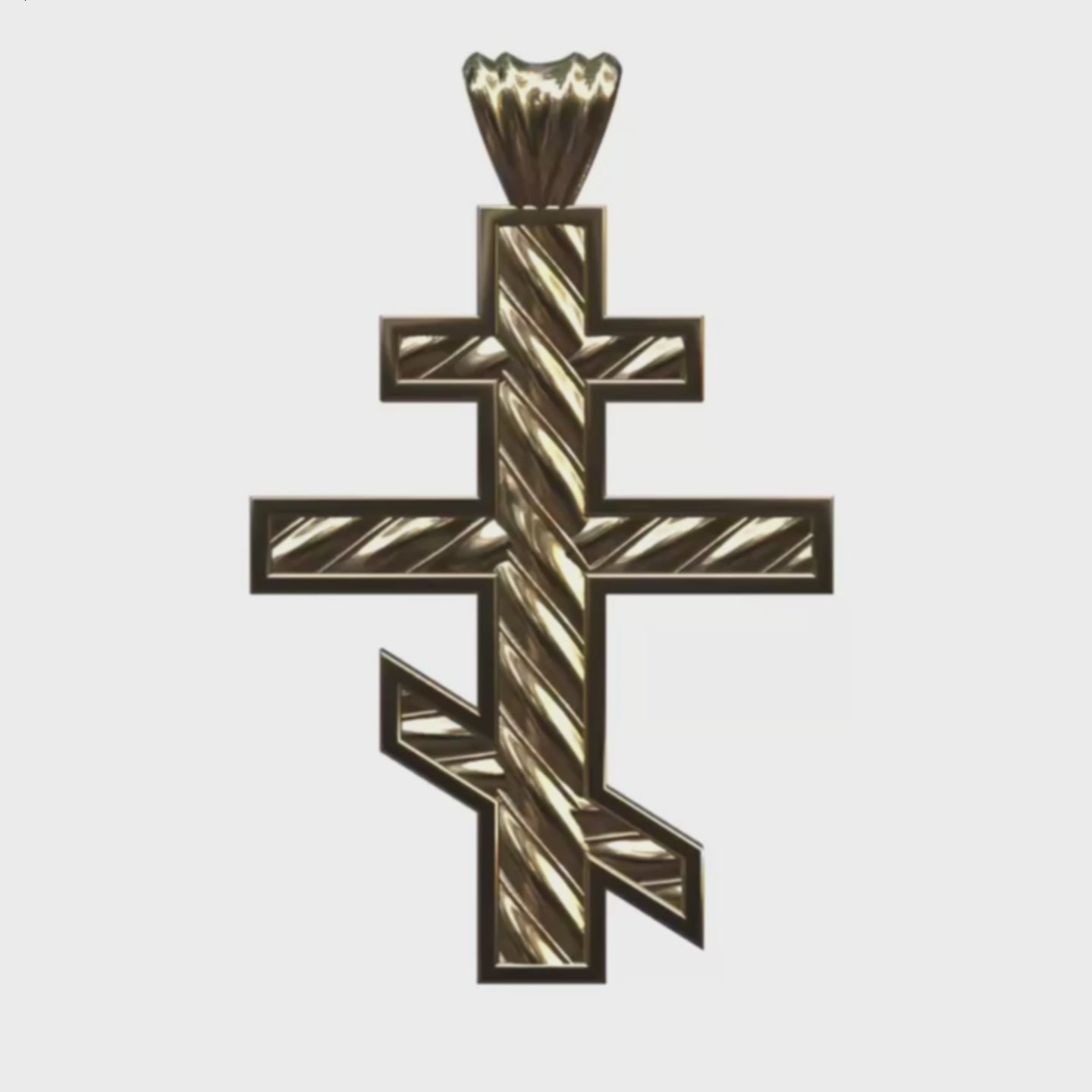 Video - Gold Helix Three Bar Cross