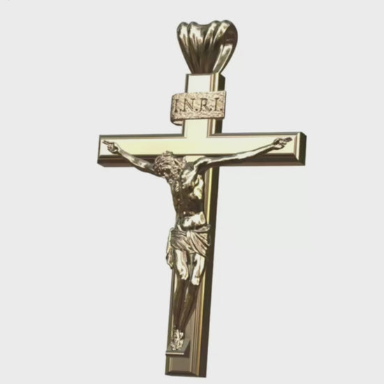 Video - Gold Catholic Siena Crucifix