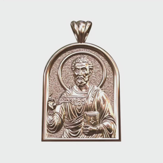Video - Rose Gold Saint Justin Icon Apse Pendant