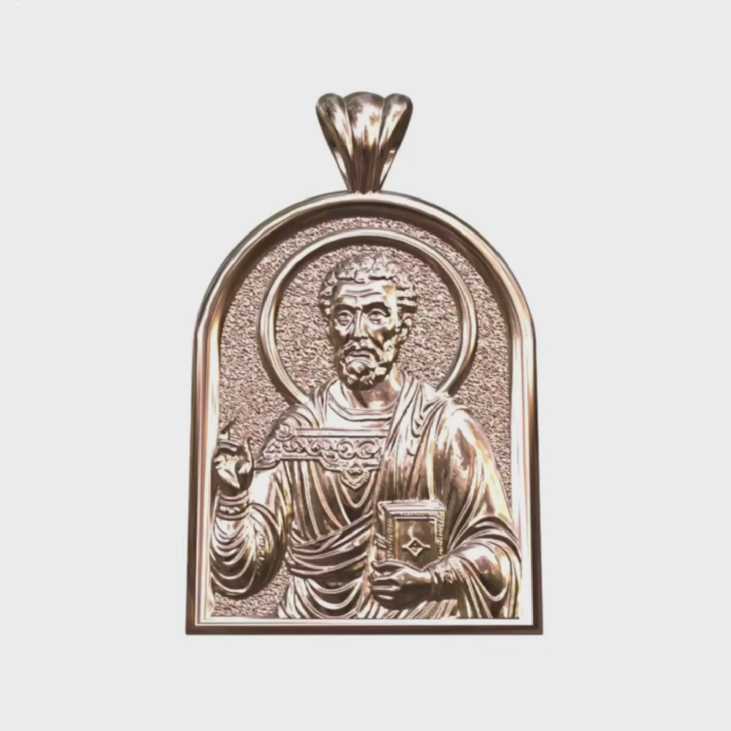 Video - Rose Gold Saint Justin Icon Apse Pendant