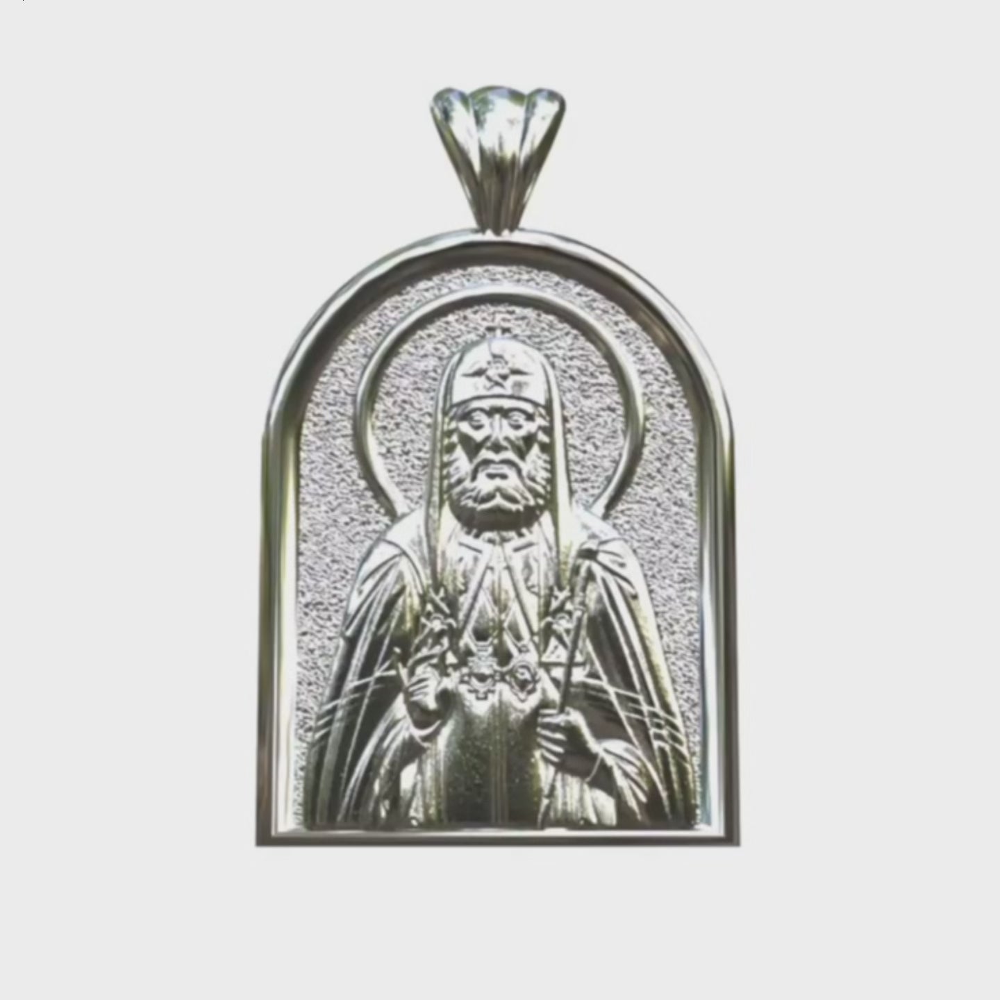 Video - Silver Tikhon of Moscow Apse Pendant