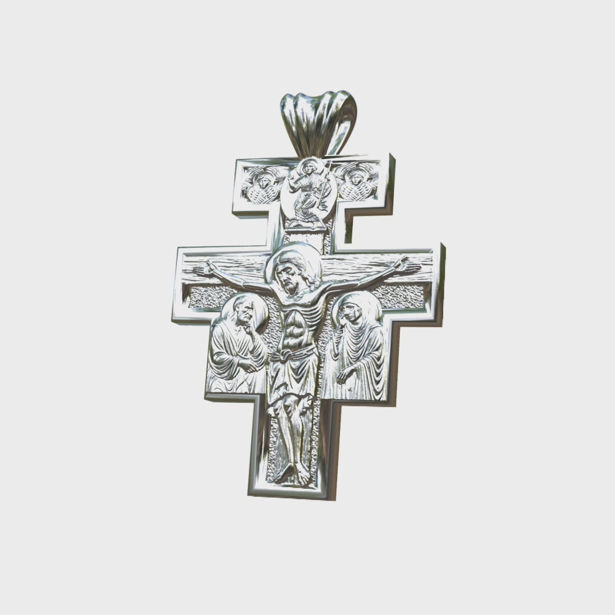 Video: Silver or White gold San Damaino Cross