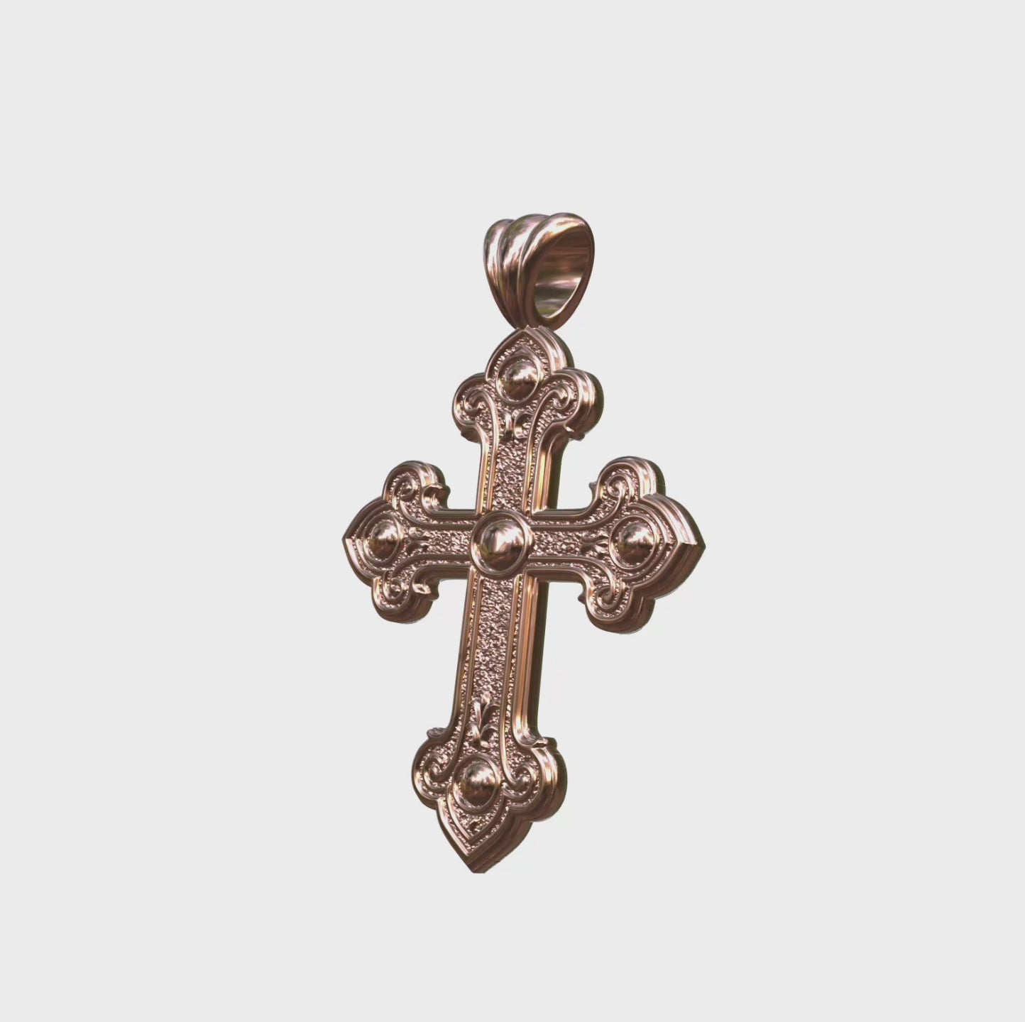 Video: Rose Gold Byzantine Budded Final Cross