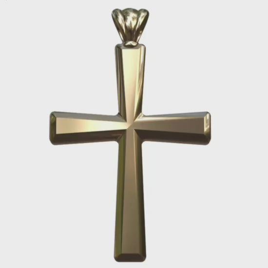 Video - Gold Beveled Latin Cross