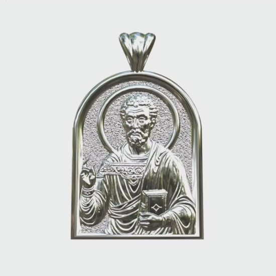 Video - Silver Saint Justin Icon Apse Pendant