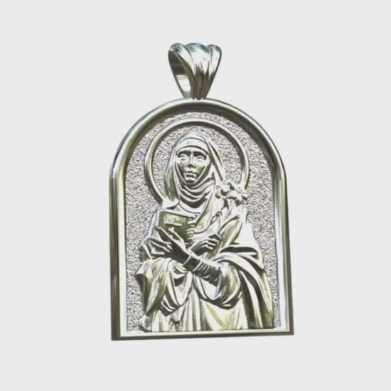 Video - Silver Saint Catherine of Siena Pendant