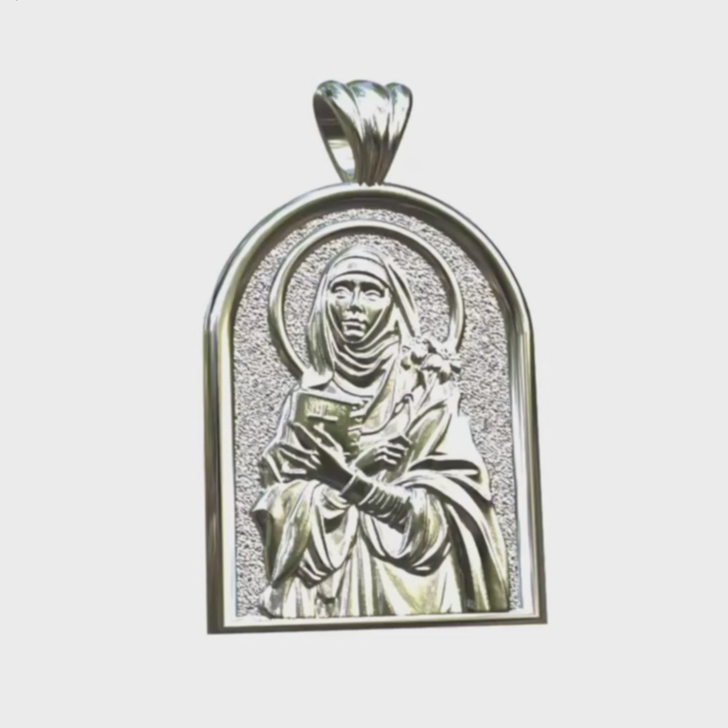 Video - Silver Saint Catherine of Siena Pendant