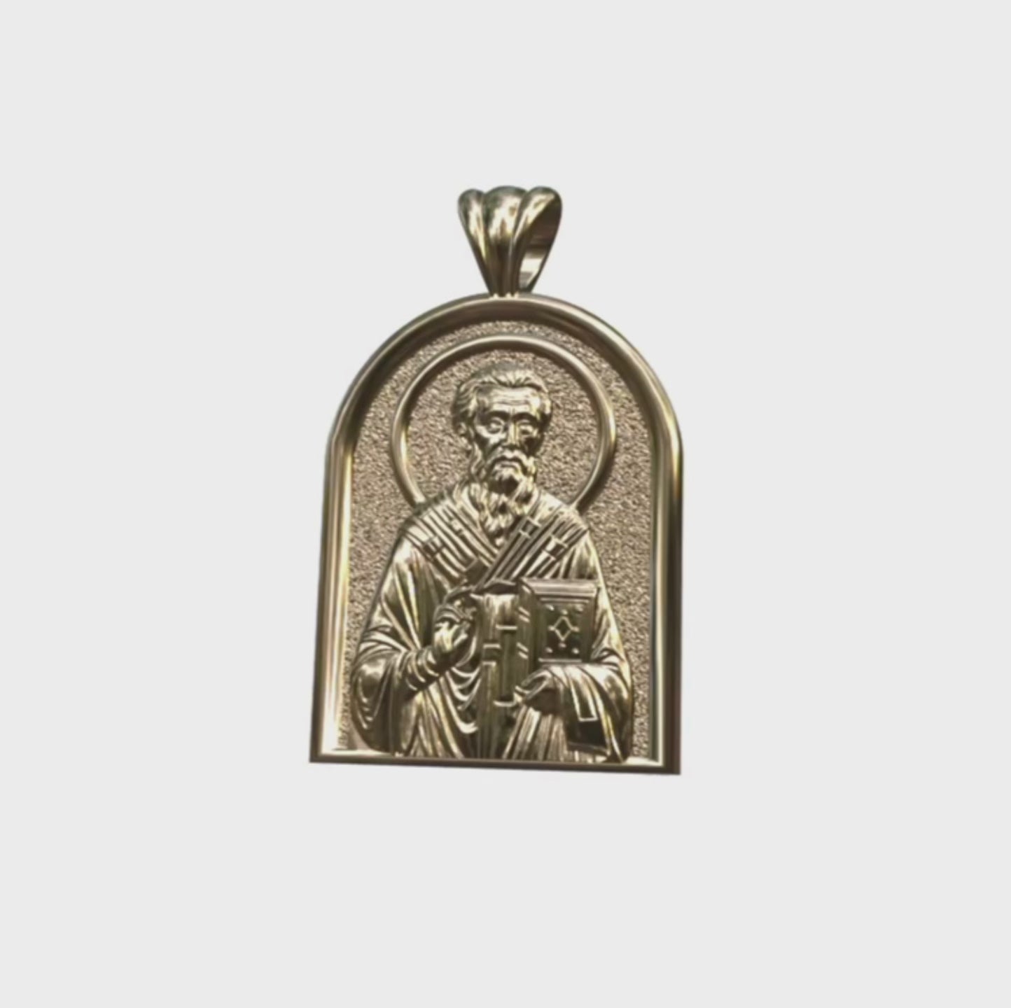 Video: Cyprian of Carthage Yellow Gold Apse Pendant