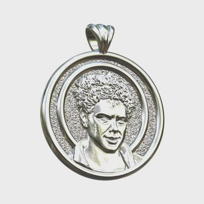 Video - Silver Carlo Acutis Round Pendant
