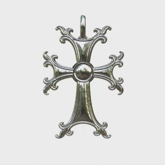 Video - Silver Modern Armenian Cross