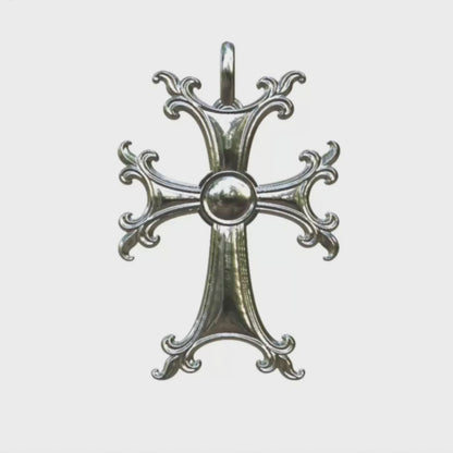 Video - Silver Modern Armenian Cross