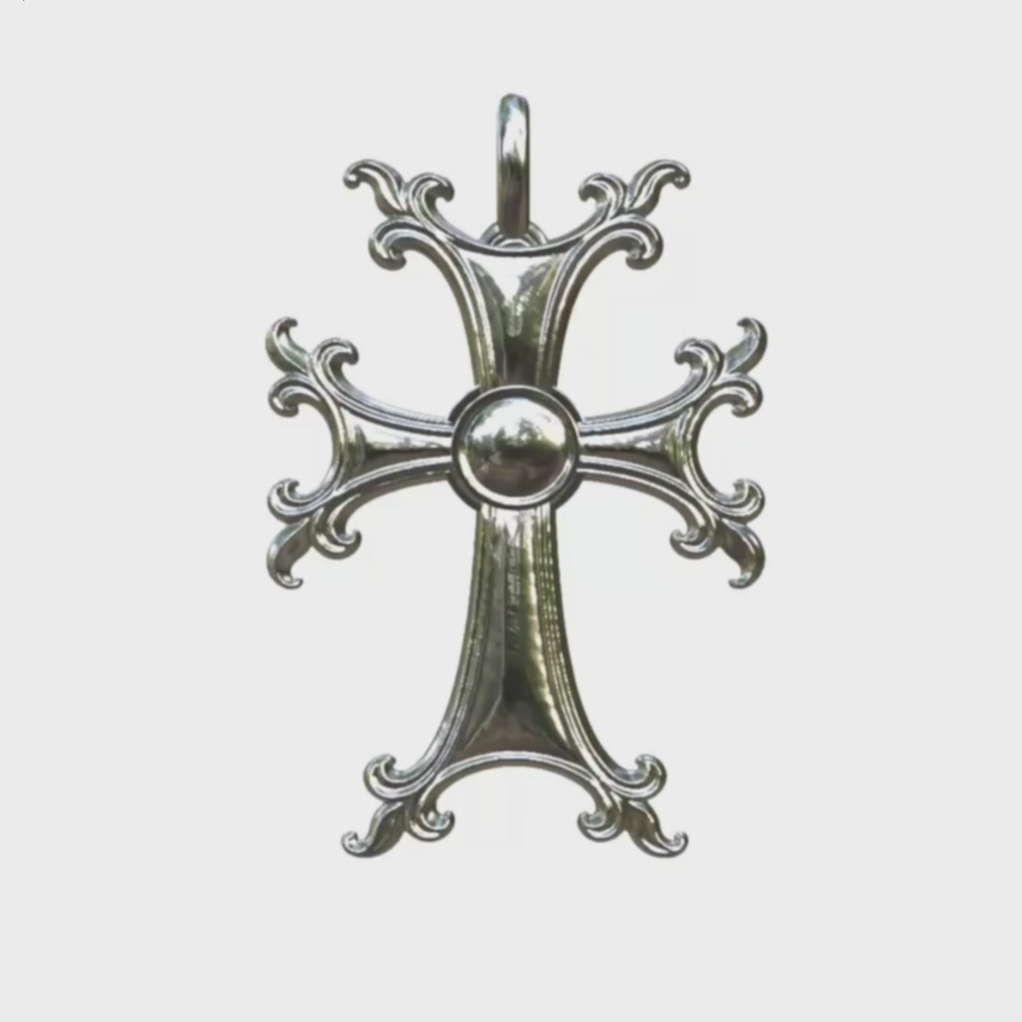 Video - Silver Modern Armenian Cross