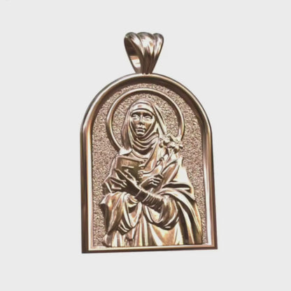 Video - Rose Gold Saint Catherine of Siena Pedant
