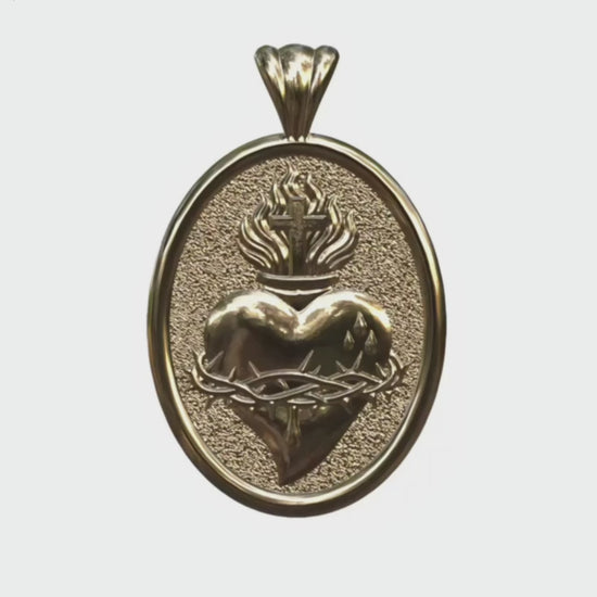 Video - Gold Sacred Heart Pendant