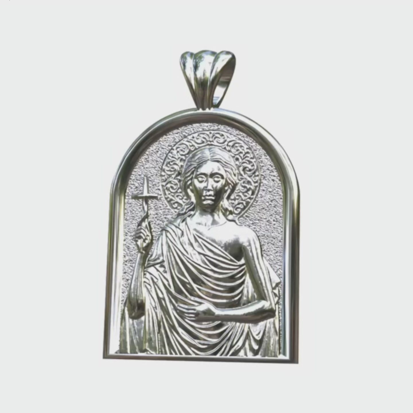 Video - Silver Saint Mary of Egypt Icon Apse Pendant