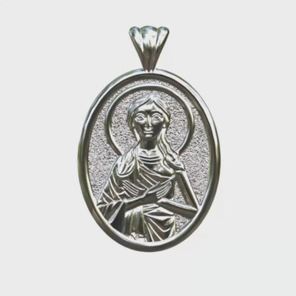 Video - Silver Coptic Saint Mary of Egypt Pendant