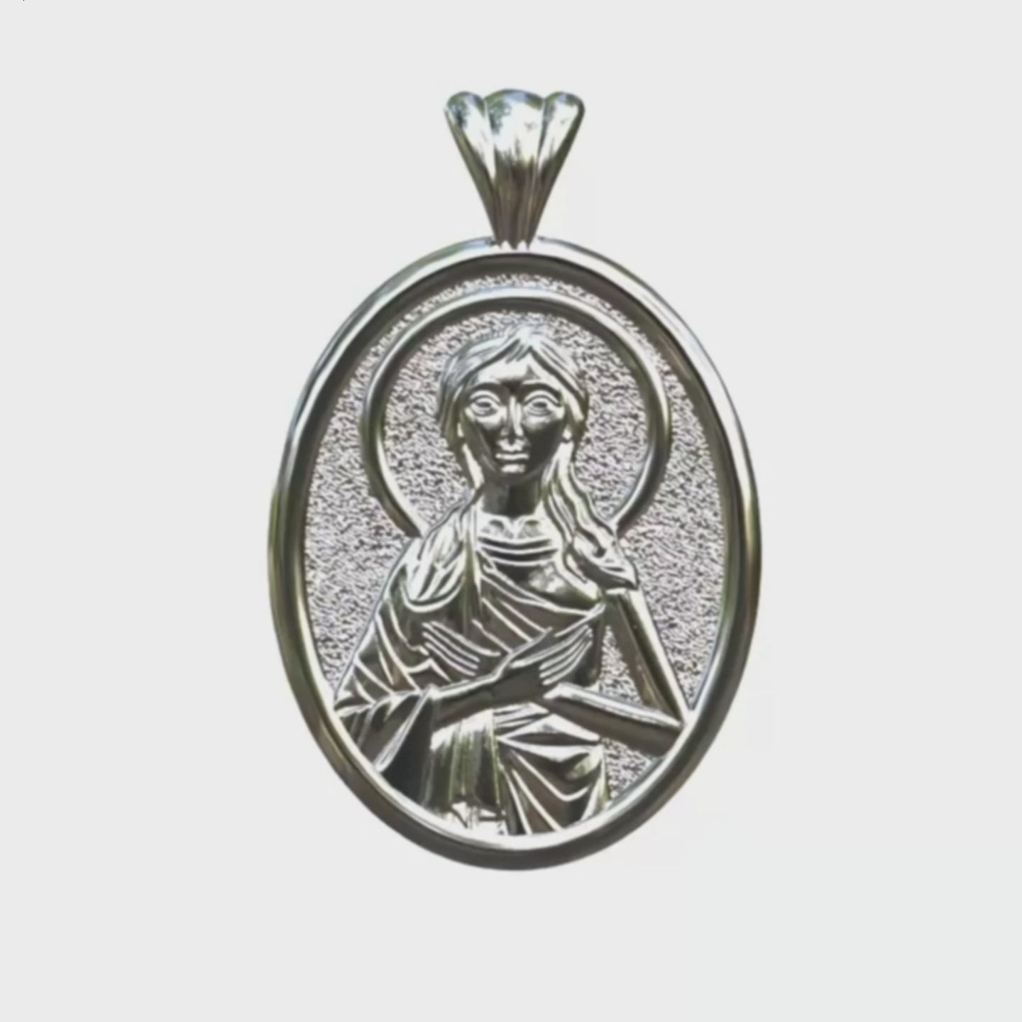 Video - Silver Coptic Saint Mary of Egypt Pendant