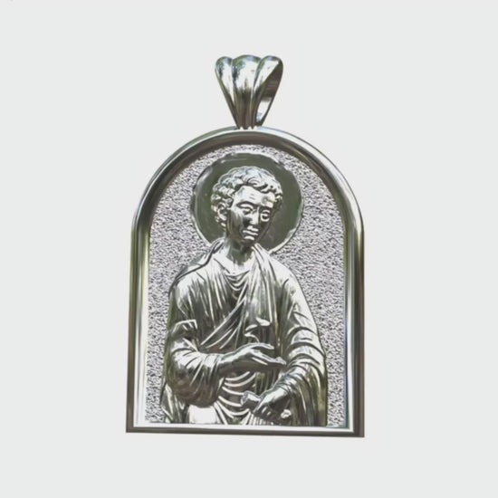 Video - Silver Saint Thomas the Apostle Icon Apse Pendant