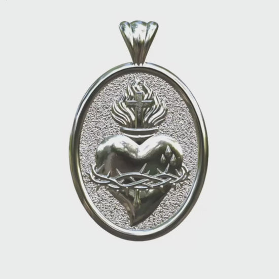 Video - Silver Sacred Heart Pendant